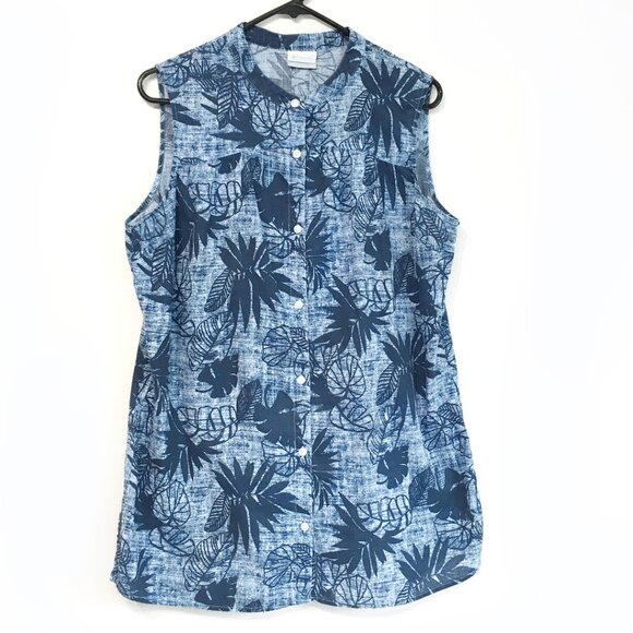 Columbia Sportswear Company Women's Sleeveless Blouse Size XL Blue - Picture 1 of 12